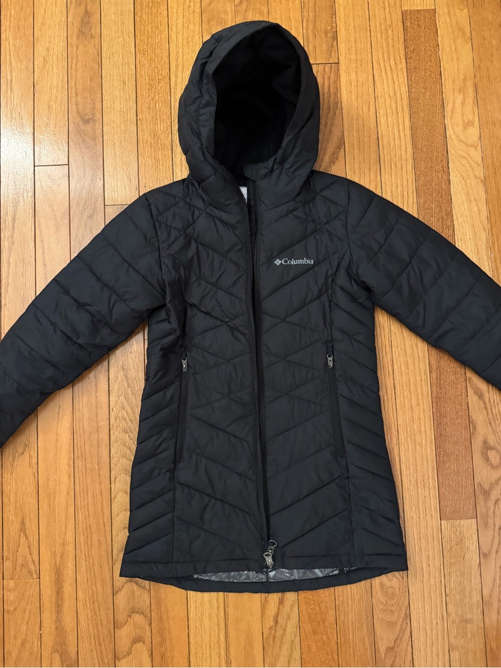Columbia Girls' Heavenly™ Long Jacket Black Hooded